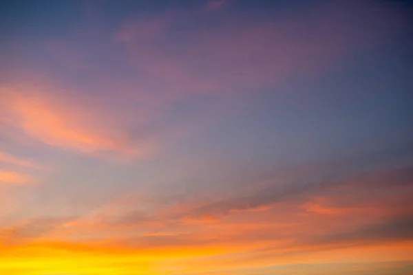 Solnedgång Himmel Bakgrund Molnig Himmel — Stockfoto