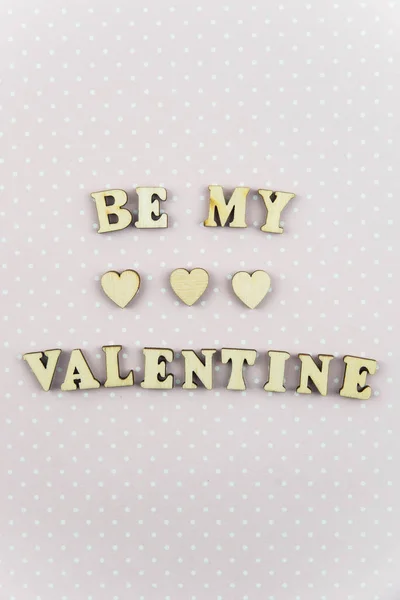 Walentynki Będziesz Moją Walentynkową Koncepcją Karty Lutego Serca Romantyczne Słowa — Zdjęcie stockowe