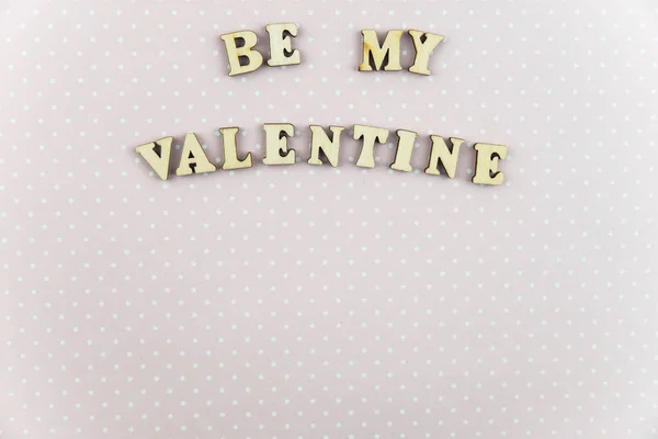 Valentýna Budeš Můj Valentýnský Koncept Února Srdce Romantická Slova Trendy — Stock fotografie