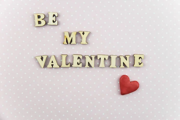 Walentynki Będziesz Moją Walentynkową Koncepcją Karty Lutego Serca Romantyczne Słowa — Zdjęcie stockowe