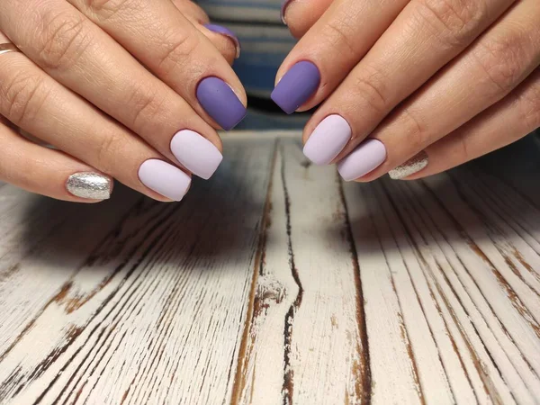 Sexy pink manicure on long beautiful nails — Stock Photo, Image