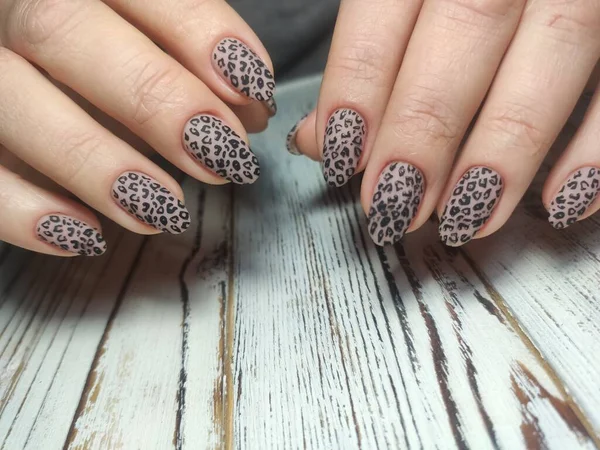 Manicure of nails on beautiful female hands — 스톡 사진