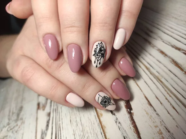 Stylowe Manicure Projektu — Zdjęcie stockowe