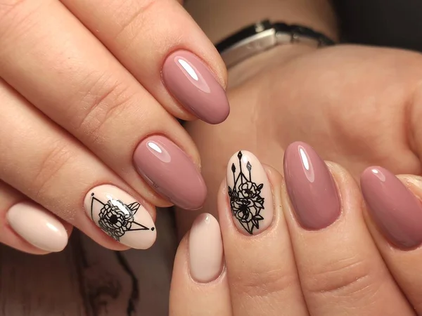 Jeugd Manicure Ontwerp Beste Nagels Collage — Stockfoto