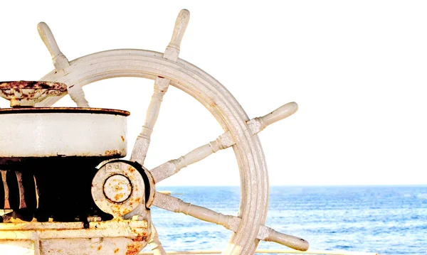 Obsolete and rusted ship rudder. — Stock Photo, Image