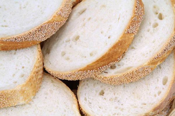 小麦面包切片 — 图库照片