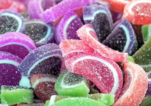 Renkli meyveli yumuşak şekerlemeler — Stok fotoğraf