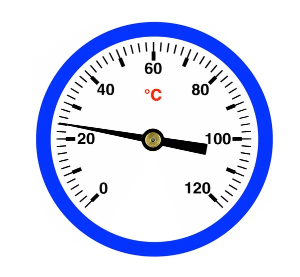 Μπλε θερμόμετρο, (εικονογράφηση ) — Φωτογραφία Αρχείου