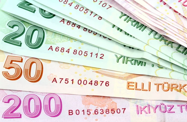 Banknoty tureckie. Lira turecka (TL ) — Zdjęcie stockowe