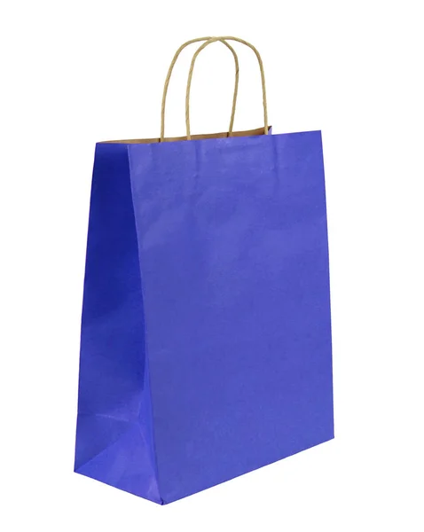 蓝色购物袋 — 图库照片