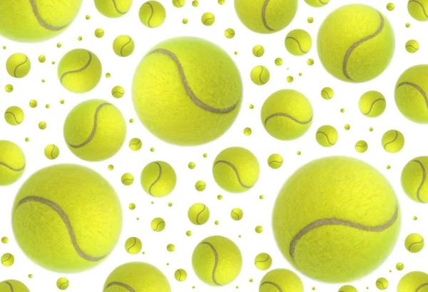 Βροχή μπάλες του τένις — Φωτογραφία Αρχείου
