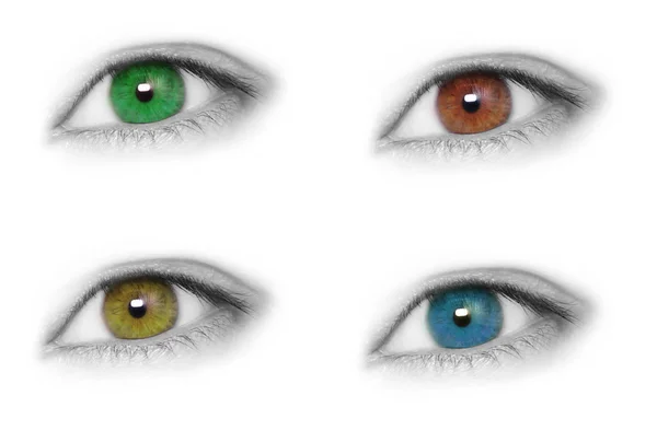 Colorful and beautiful eyes — Stock Photo, Image