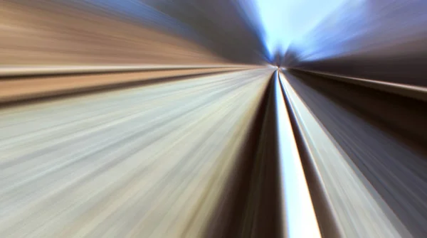 Spoorweg met hoge snelheid motion blur met perspectief — Stockfoto