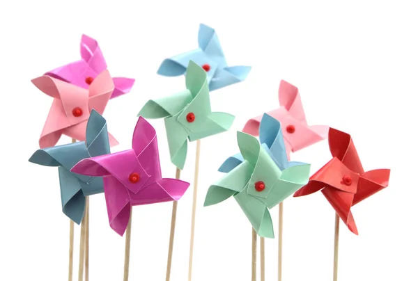 Kleurrijke pinwheels speelgoed — Stockfoto