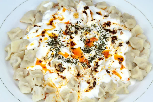 Cuisine traditionnelle turque - Manti — Photo