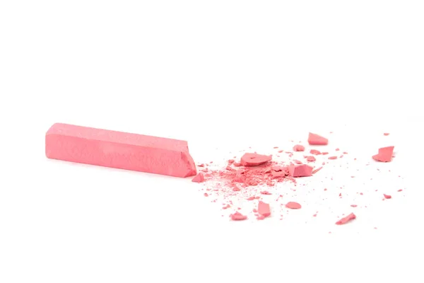 Crumbled pink chalk — Stock Photo, Image