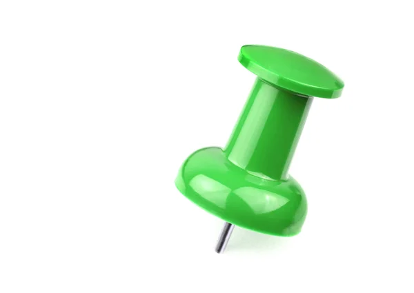 Green pushpin object — Stock Photo, Image
