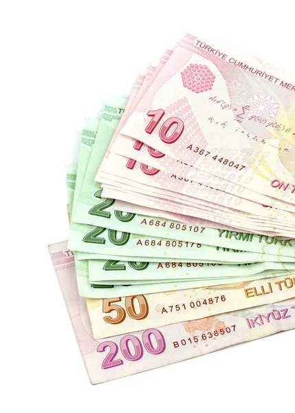 Банкноти турецької. Турецька ліра (TL ) — стокове фото