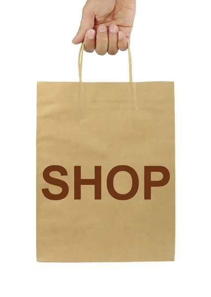 Shopping bag with "SHOP" text — Stock Photo, Image