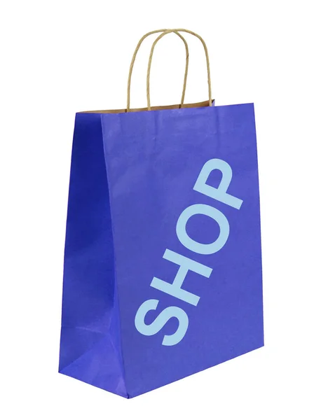 Saco de compras com texto "SHOP" — Fotografia de Stock