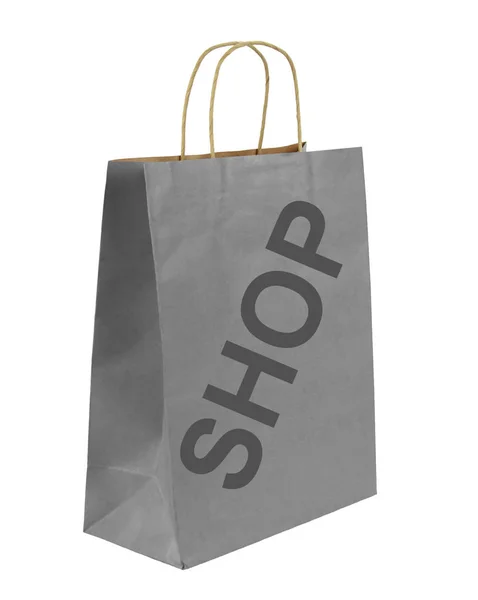 Shopping bag con testo "SHOP" — Foto Stock