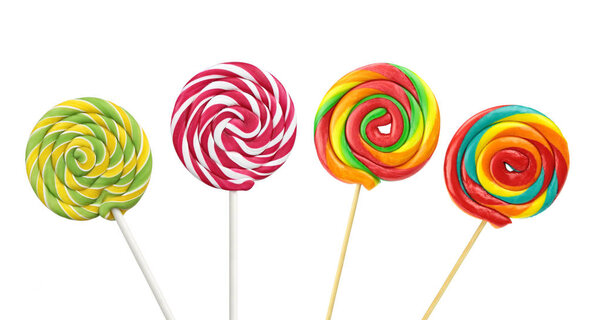 Цветные спиральные леденцы
