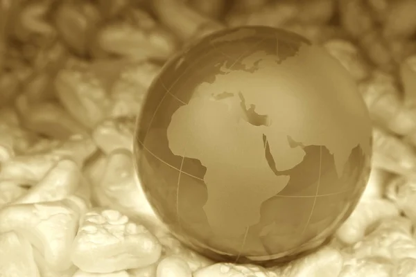 Sépia globo de cristal — Fotografia de Stock