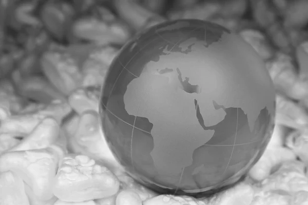 Globe en cristal gris — Photo