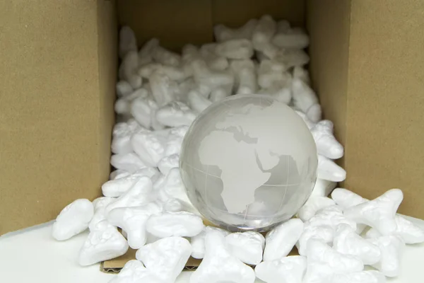 Globo de cristal branco — Fotografia de Stock