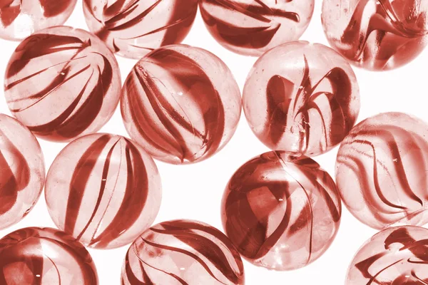 Red glass marbles — Stock Photo, Image