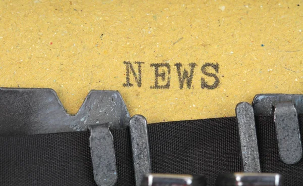 News written on an old typewriter — Stock Photo, Image