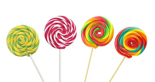 Colorful spiral lollipops — Stock Photo, Image