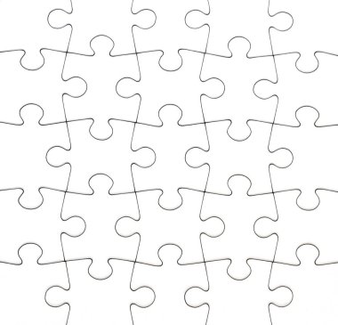 Beyaz parça puzzle