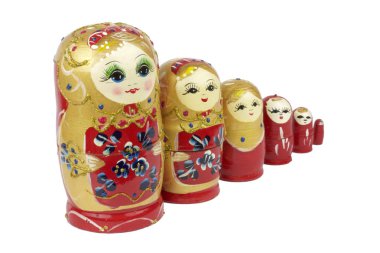 Rus geleneksel bebek Matrioshka - Matryoshka veya eşarp