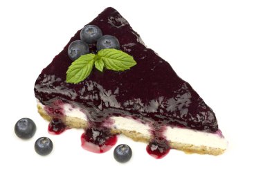 Lezzetli peynir pasta ile bulueberry .