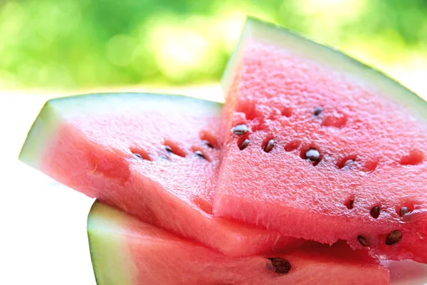 Frische Wassermelonenscheiben — Stockfoto