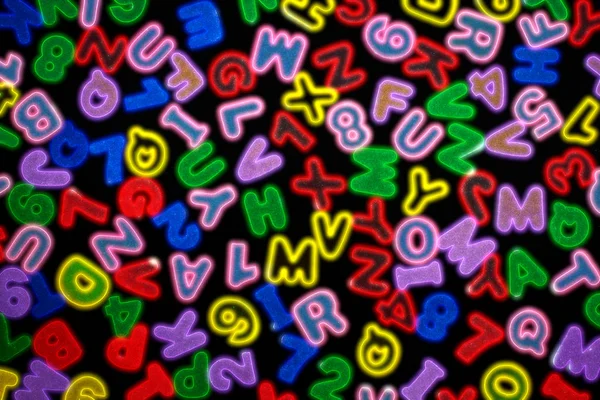 Letras y números coloridos — Foto de Stock