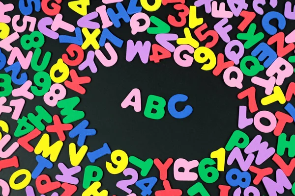 Colorful letters and numbers — Stock Photo, Image