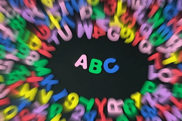 Colorful letters and numbers — Stock Photo, Image