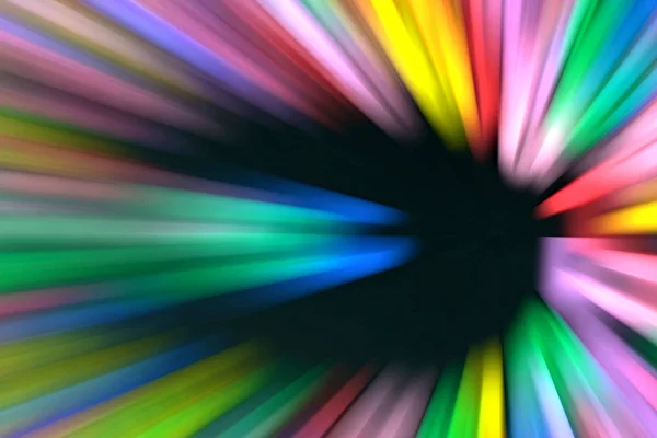 Karanlık bir tünelde renkli ışıklar ile hız hareket — Stok fotoğraf
