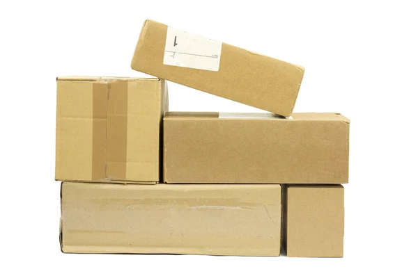 Brown post packages — Stock Photo, Image