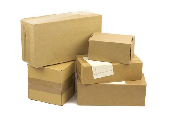 Brown post packages — Stock Photo, Image