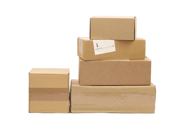 Brown post packages — Stock Photo, Image