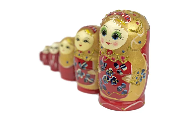 Matrioshka ruské tradiční panenky – matrjošky nebo bábuška — Stock fotografie