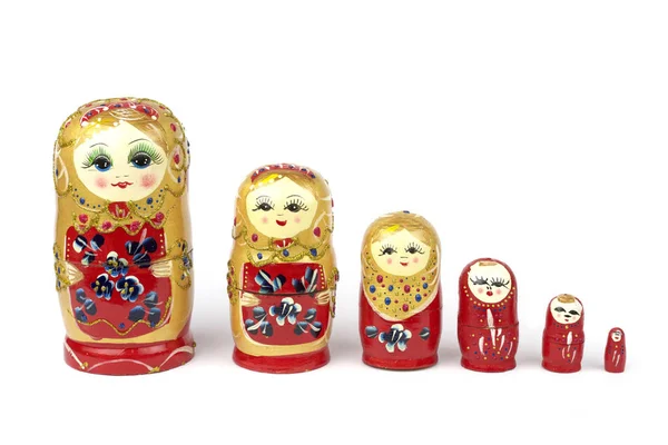 Bonecas tradicionais russas Matrioshka - Matrioshka ou Babushka — Fotografia de Stock