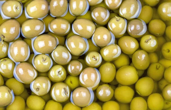 Olive verdi nel mercato turco — Foto Stock