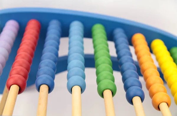 Färgglada trä abacus — Stockfoto