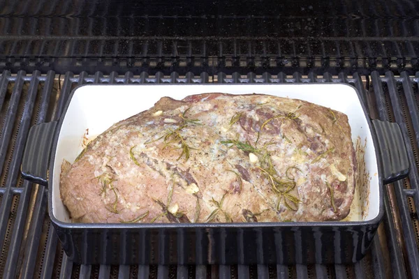 Beef Rump or Rump-roast on grill — Stock Photo, Image