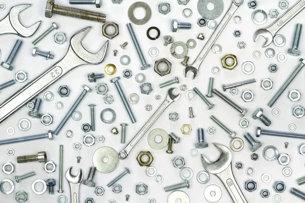 Bolts, nuts, and washers — Stock Photo, Image