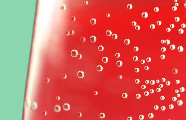 Soda bubbles in the bottle — Stock Photo, Image